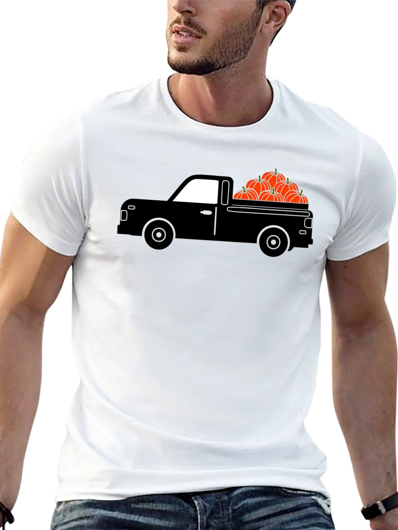 Pumpkin Truck Graphic Tee - Fall Harvest
