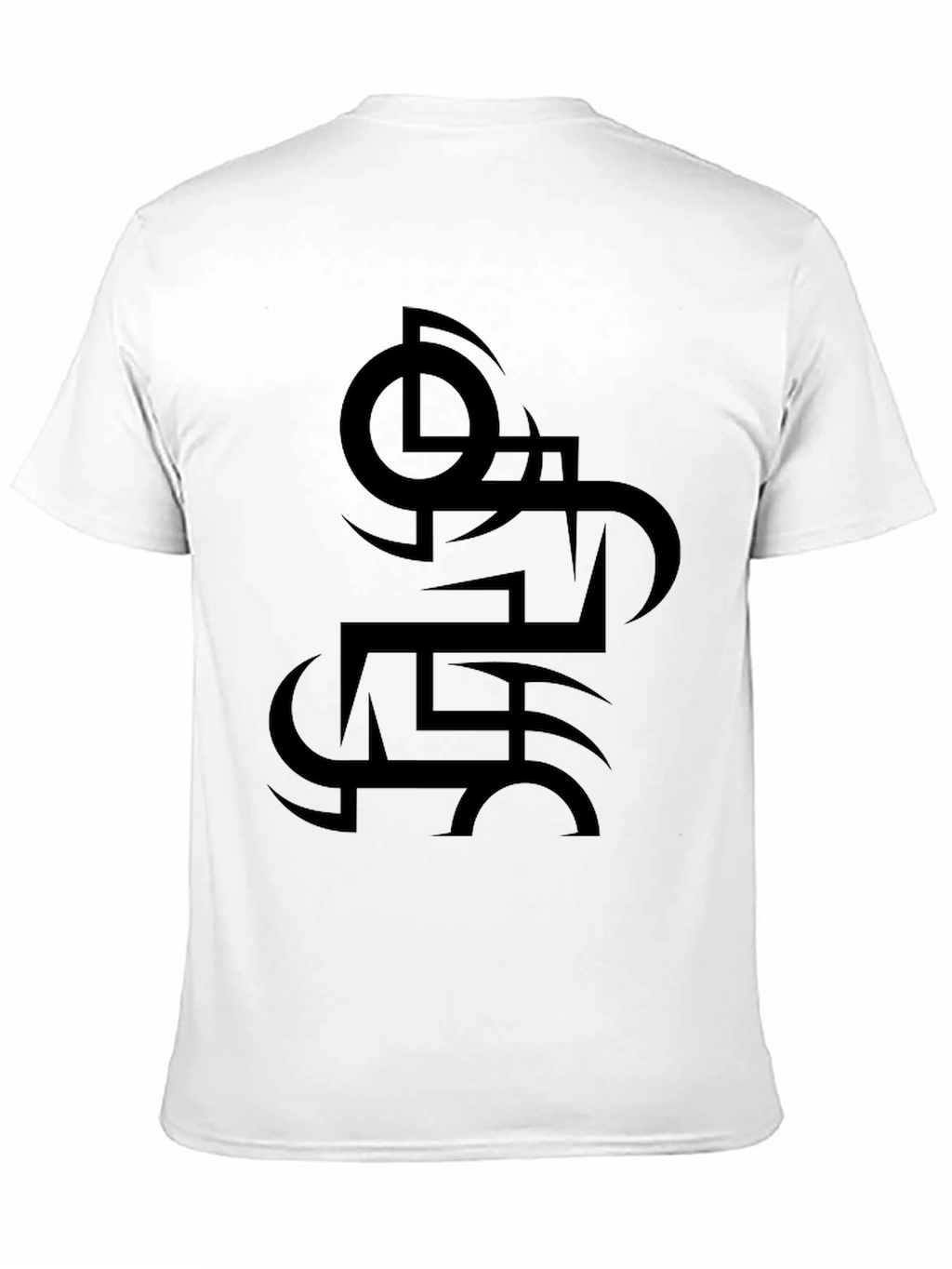 Abstract Graphic Tee - Black Cotton Blend