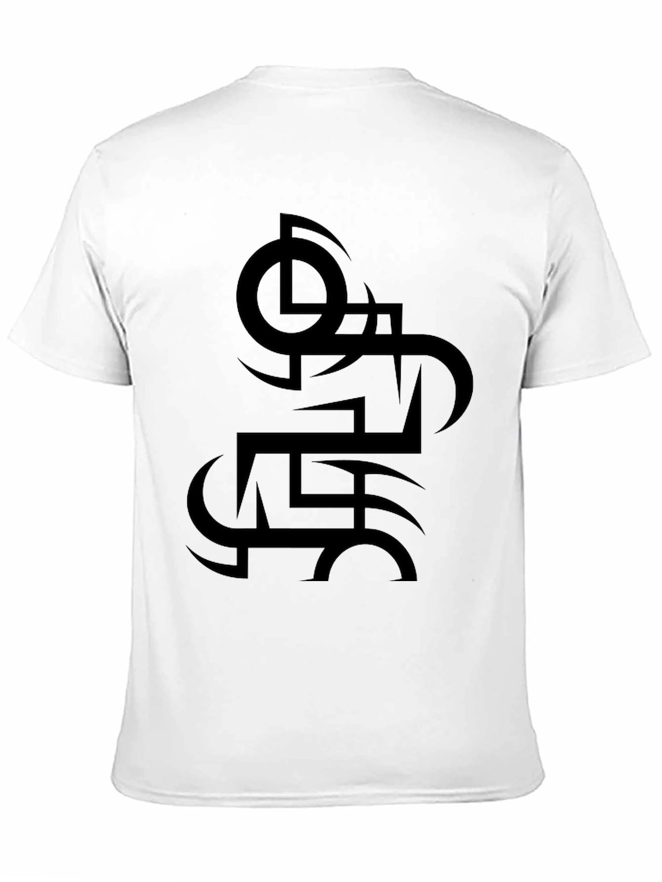 Abstract Graphic Tee - Black Cotton Blend