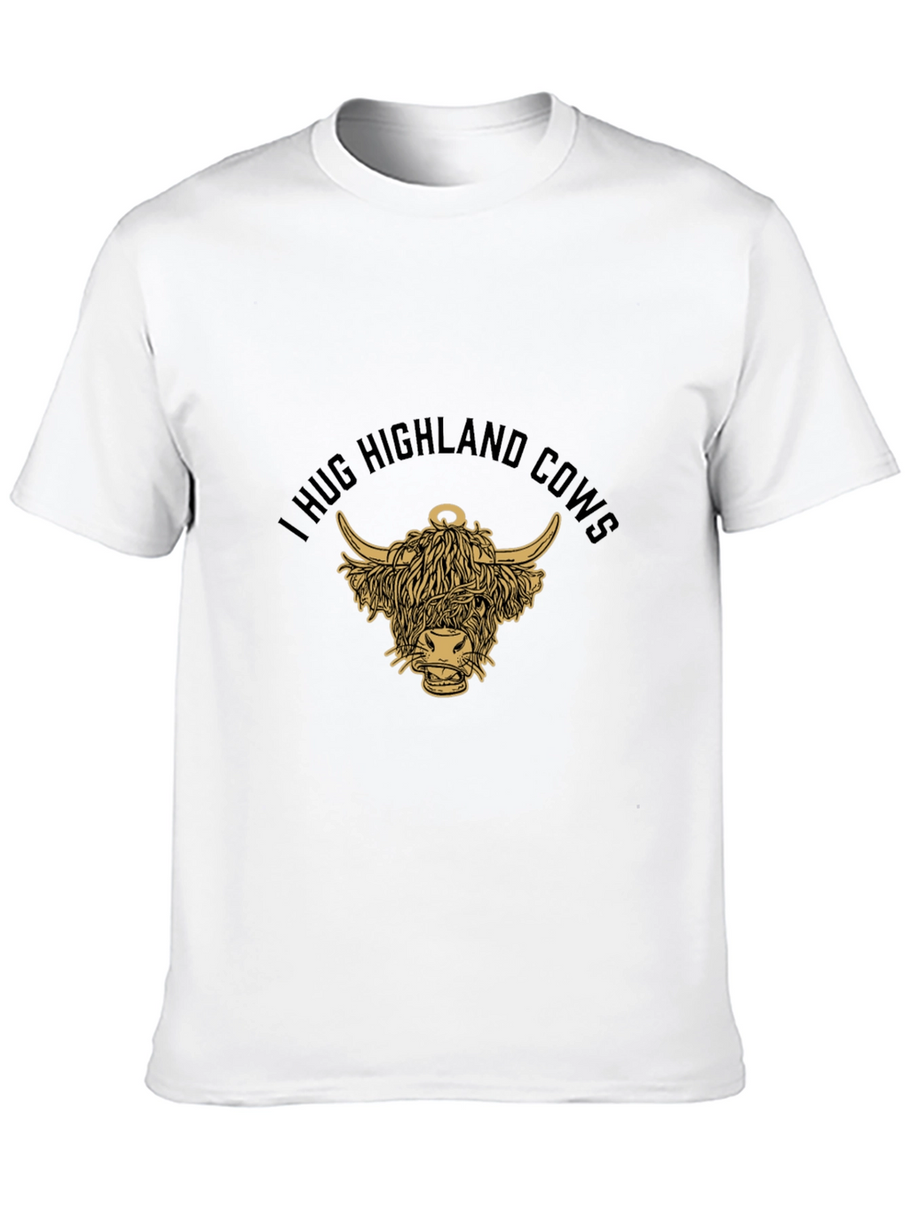 I Hug Highland Cows T-Shirt - Black Graphic Tee