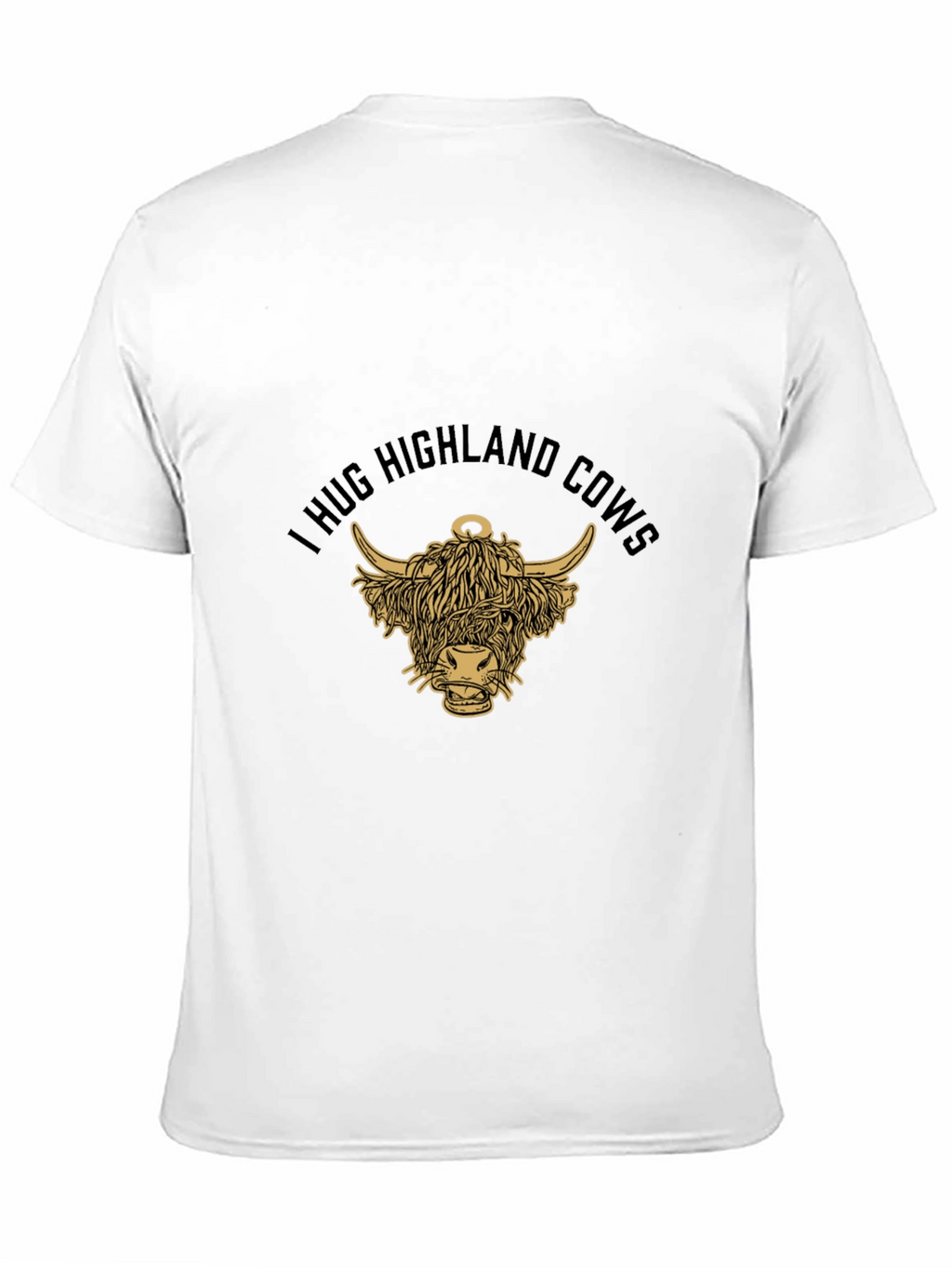 I Hug Highland Cows T-Shirt - Black Graphic Tee