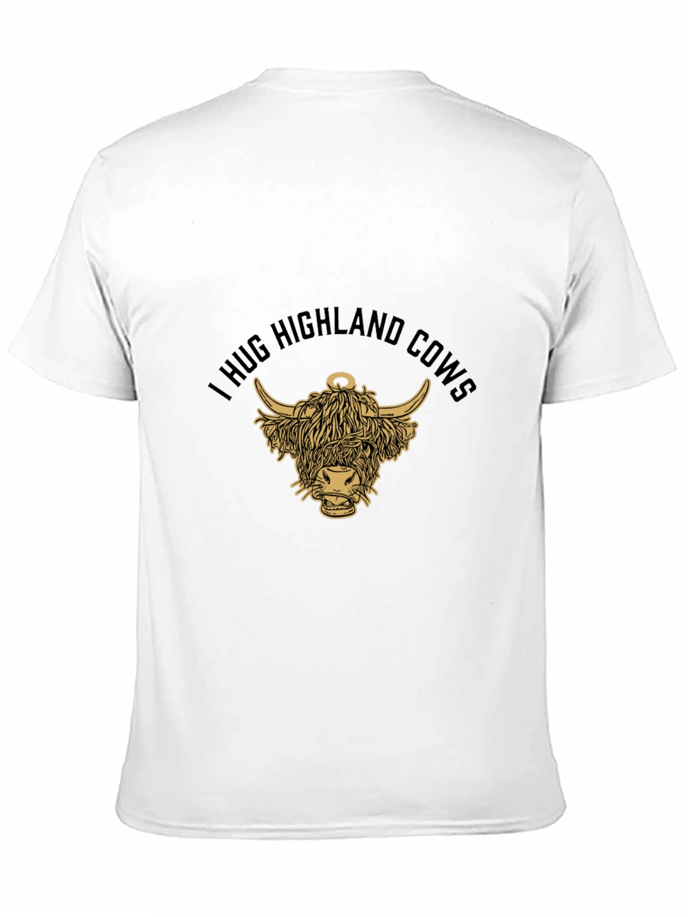 I Hug Highland Cows T-Shirt - Black Graphic Tee