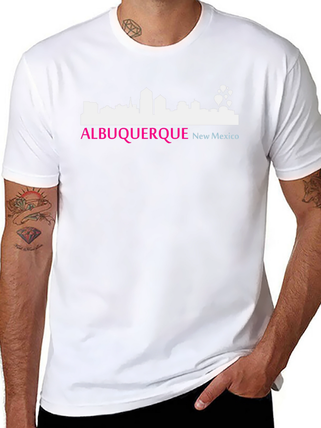 Albuquerque New Mexico Skyline Graphic T-Shirt