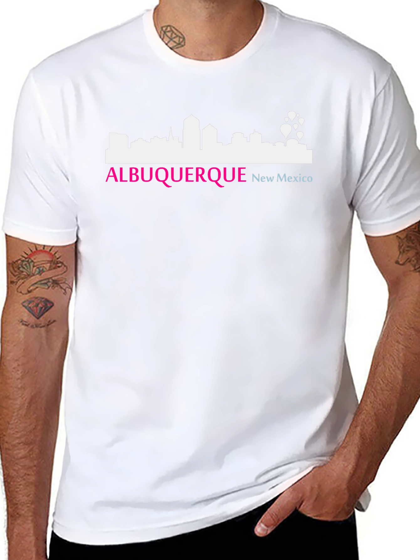 Albuquerque New Mexico Skyline Graphic T-Shirt