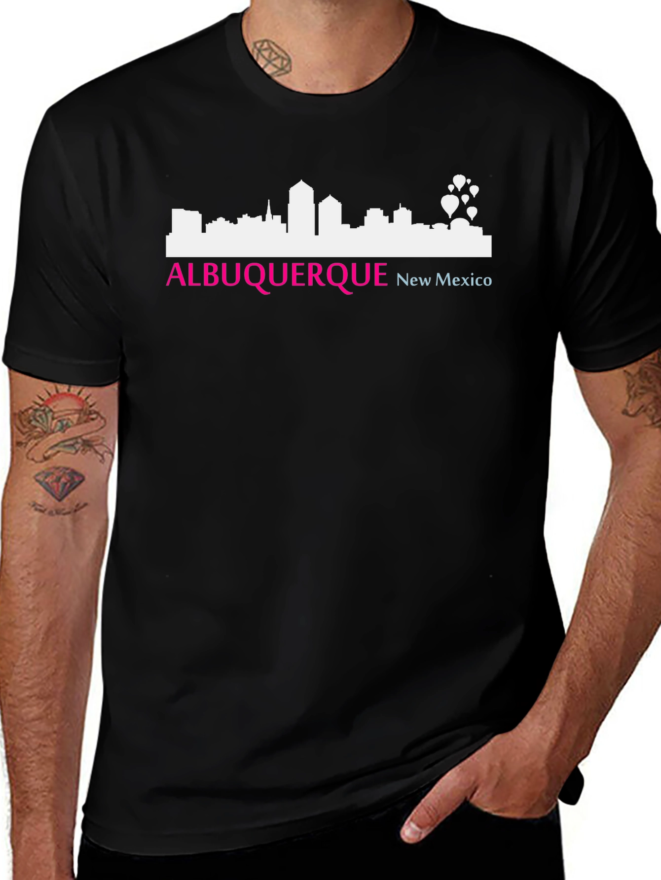 Albuquerque New Mexico Skyline Graphic T-Shirt
