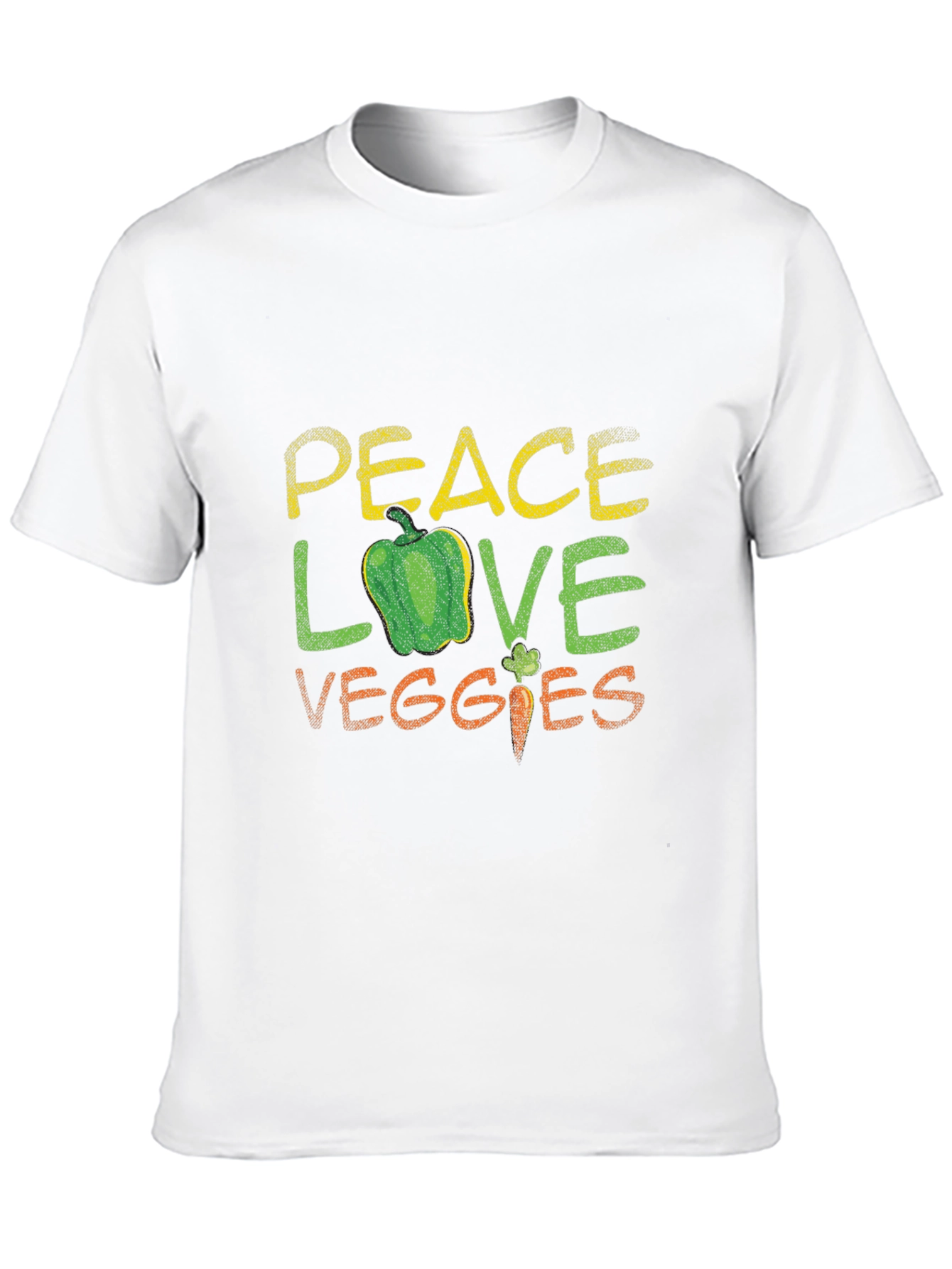 Peace Love Veggies T-Shirt - Vegetarian Gift