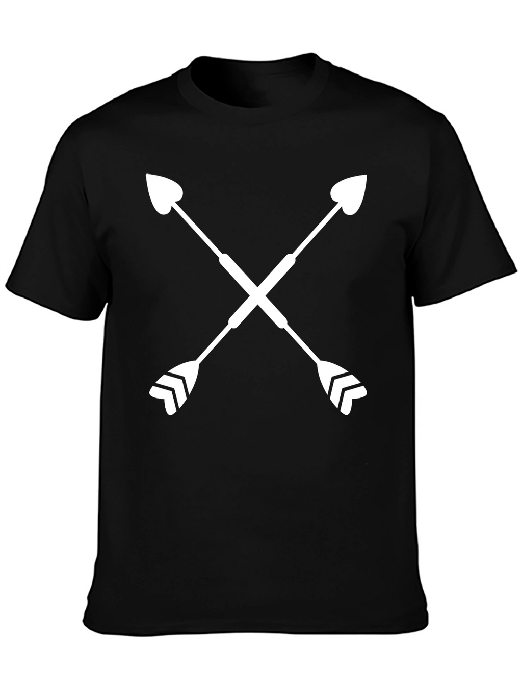 Crossed Arrows Graphic Tee - Stylish Black Shirt
