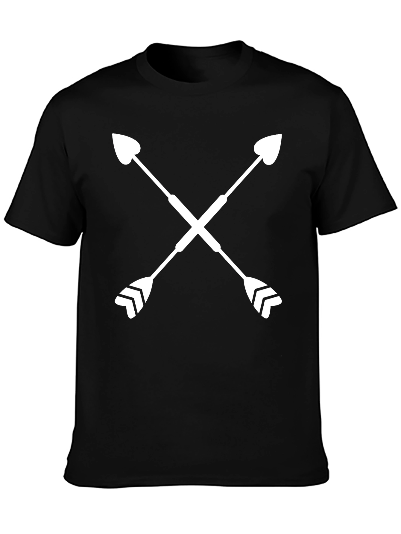 Crossed Arrows Graphic Tee - Stylish Black Shirt