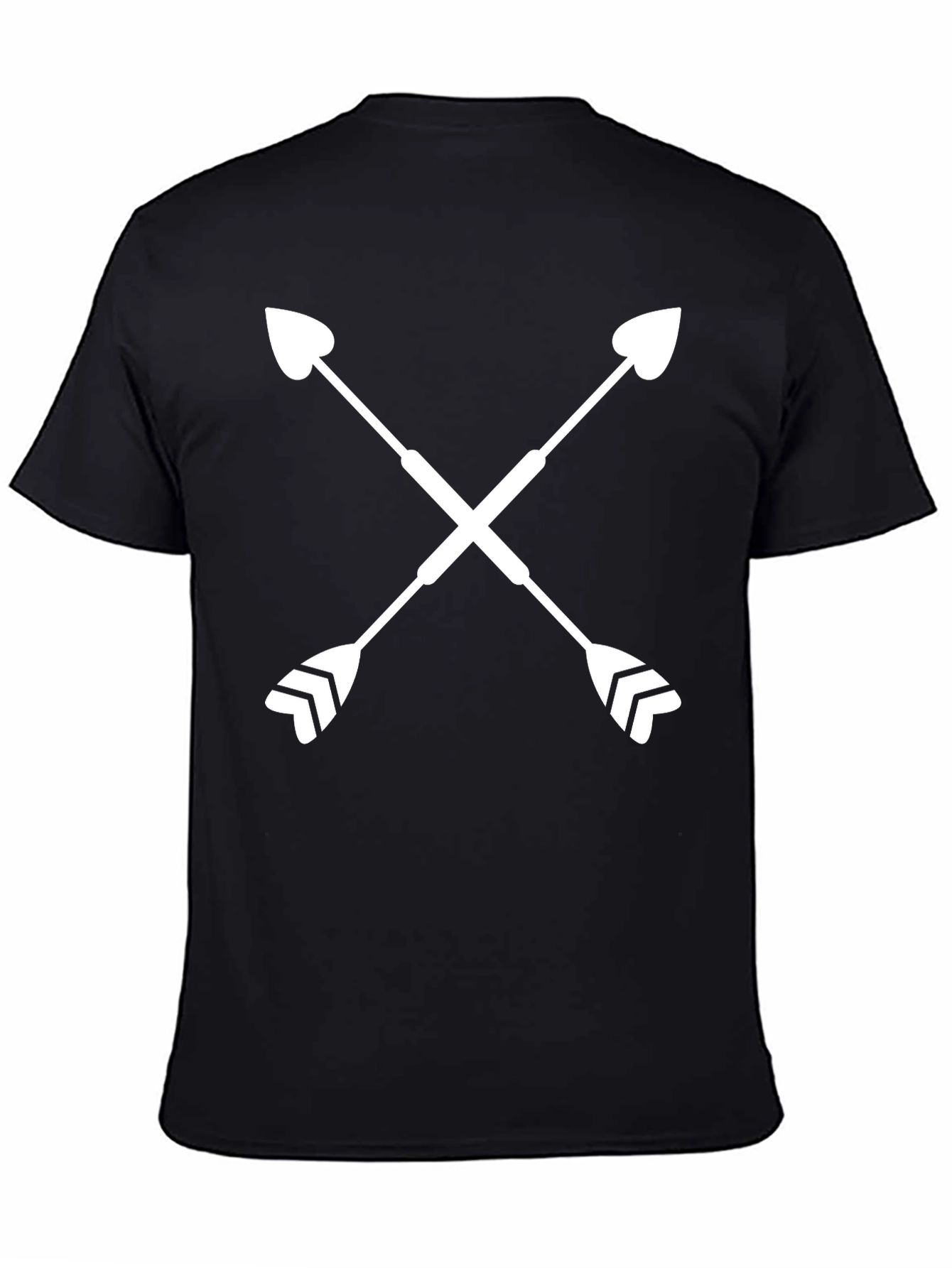 Crossed Arrows Graphic Tee - Stylish Black Shirt