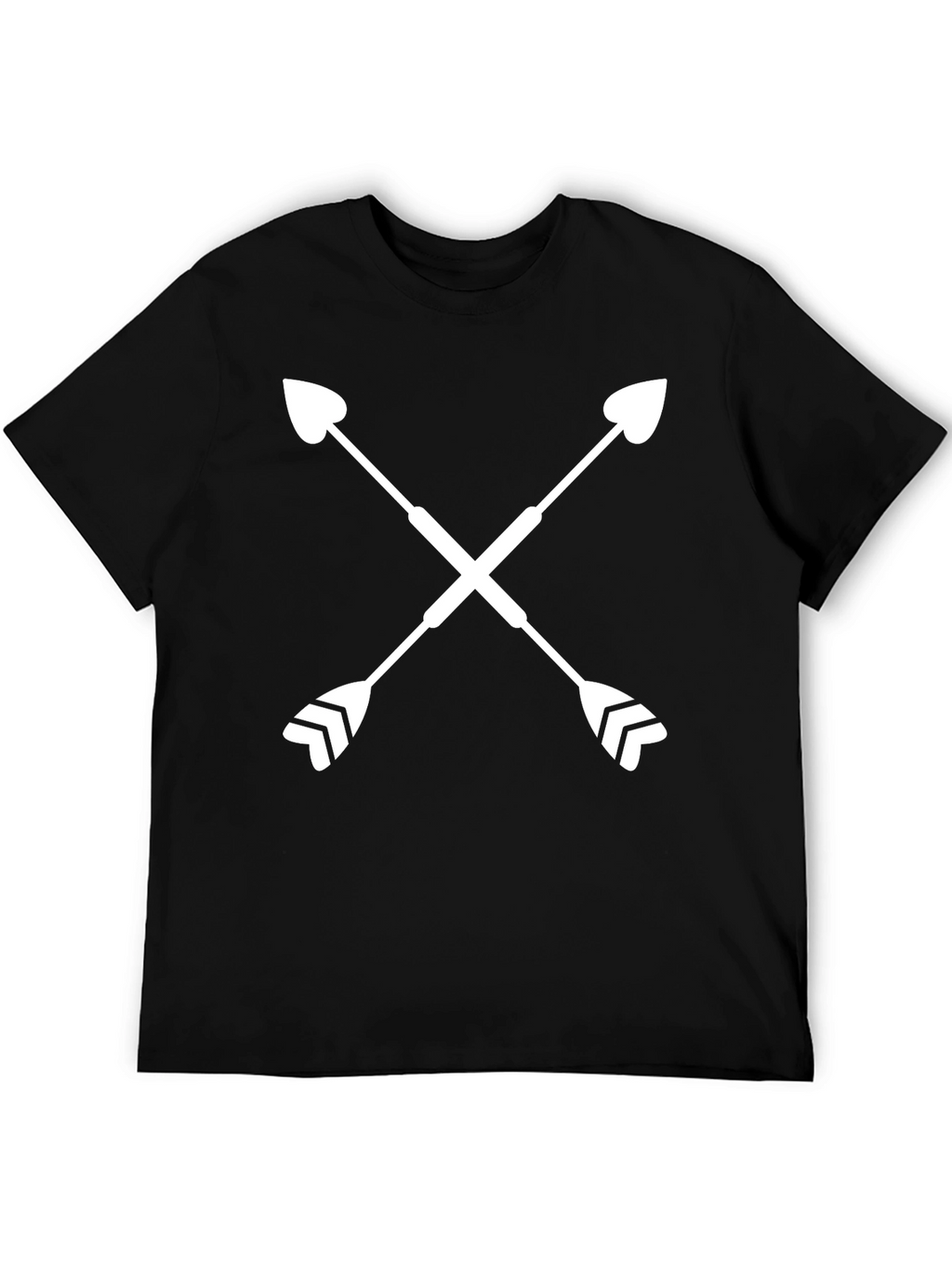 Crossed Arrows Graphic Tee - Stylish Black Shirt