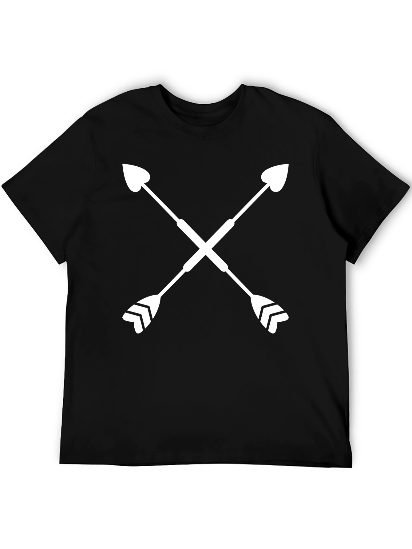 Crossed Arrows Graphic Tee - Stylish Black Shirt