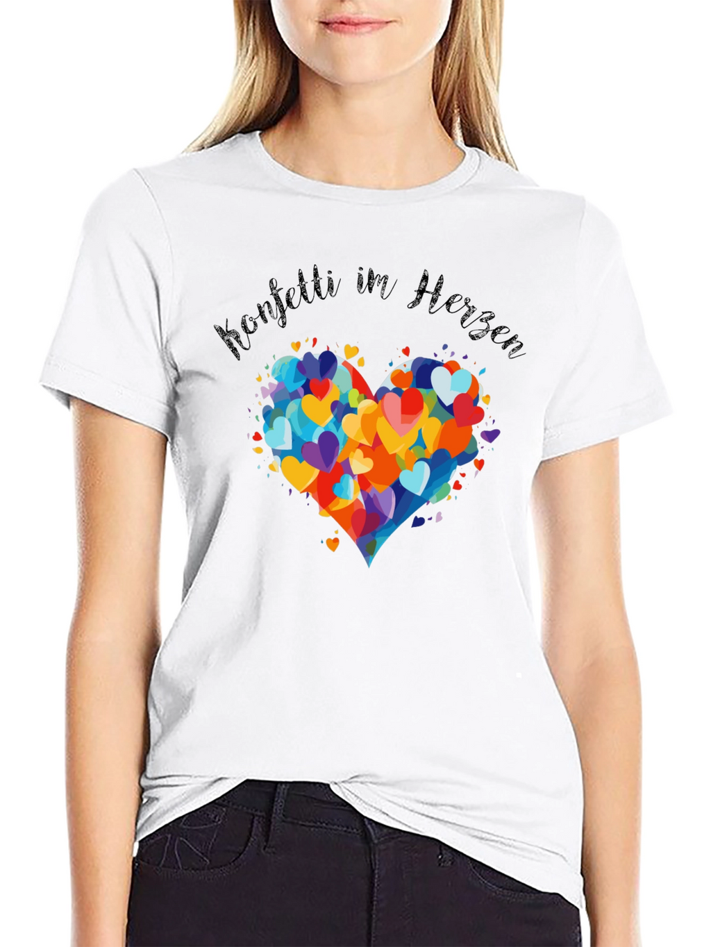 Confetti Heart T-Shirt - Stylish Graphic Tee