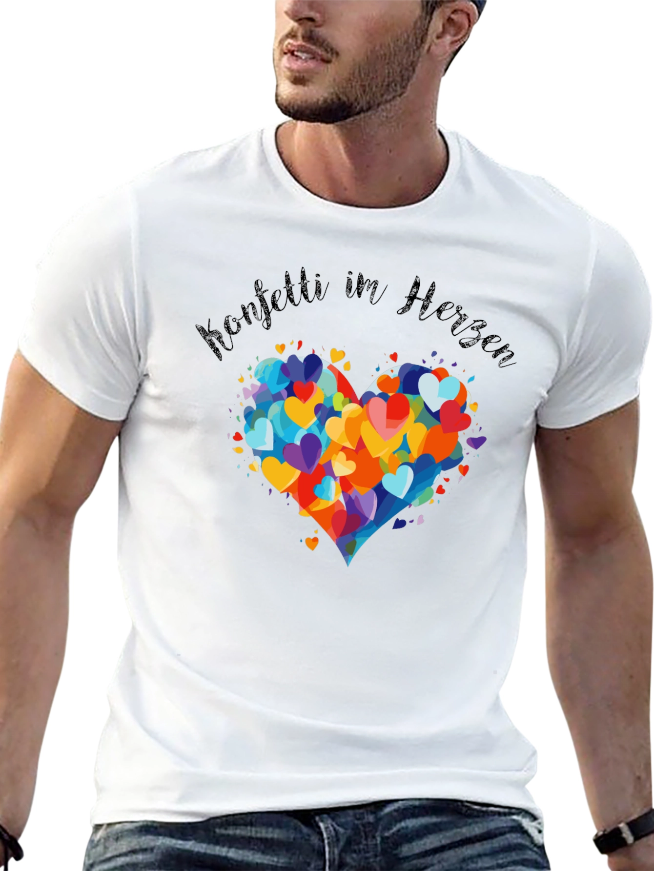 Confetti Heart T-Shirt - Stylish Graphic Tee