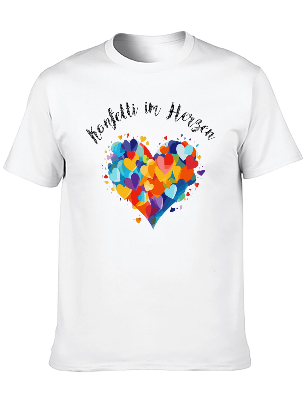 Confetti Heart T-Shirt - Stylish Graphic Tee