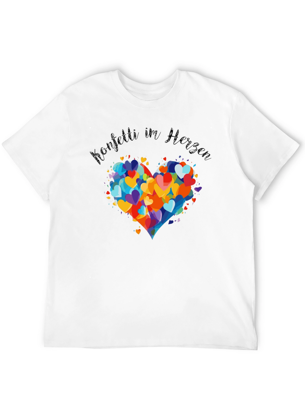 Confetti Heart T-Shirt - Stylish Graphic Tee