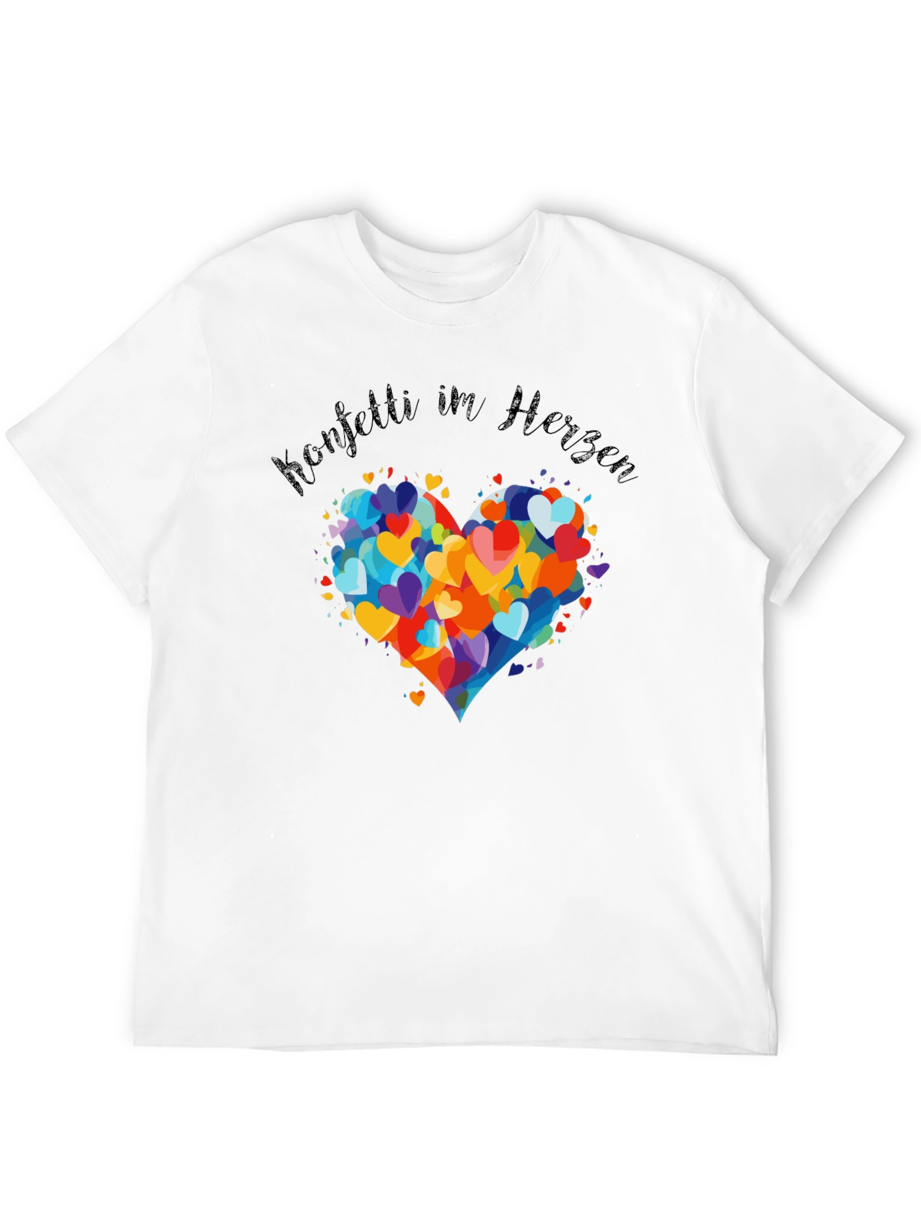Confetti Heart T-Shirt - Stylish Graphic Tee