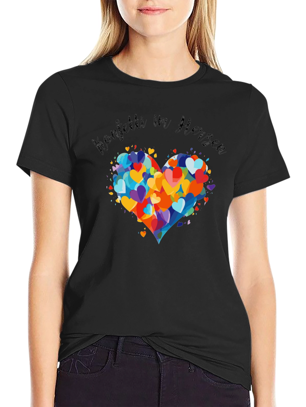 Confetti Heart T-Shirt - Stylish Graphic Tee