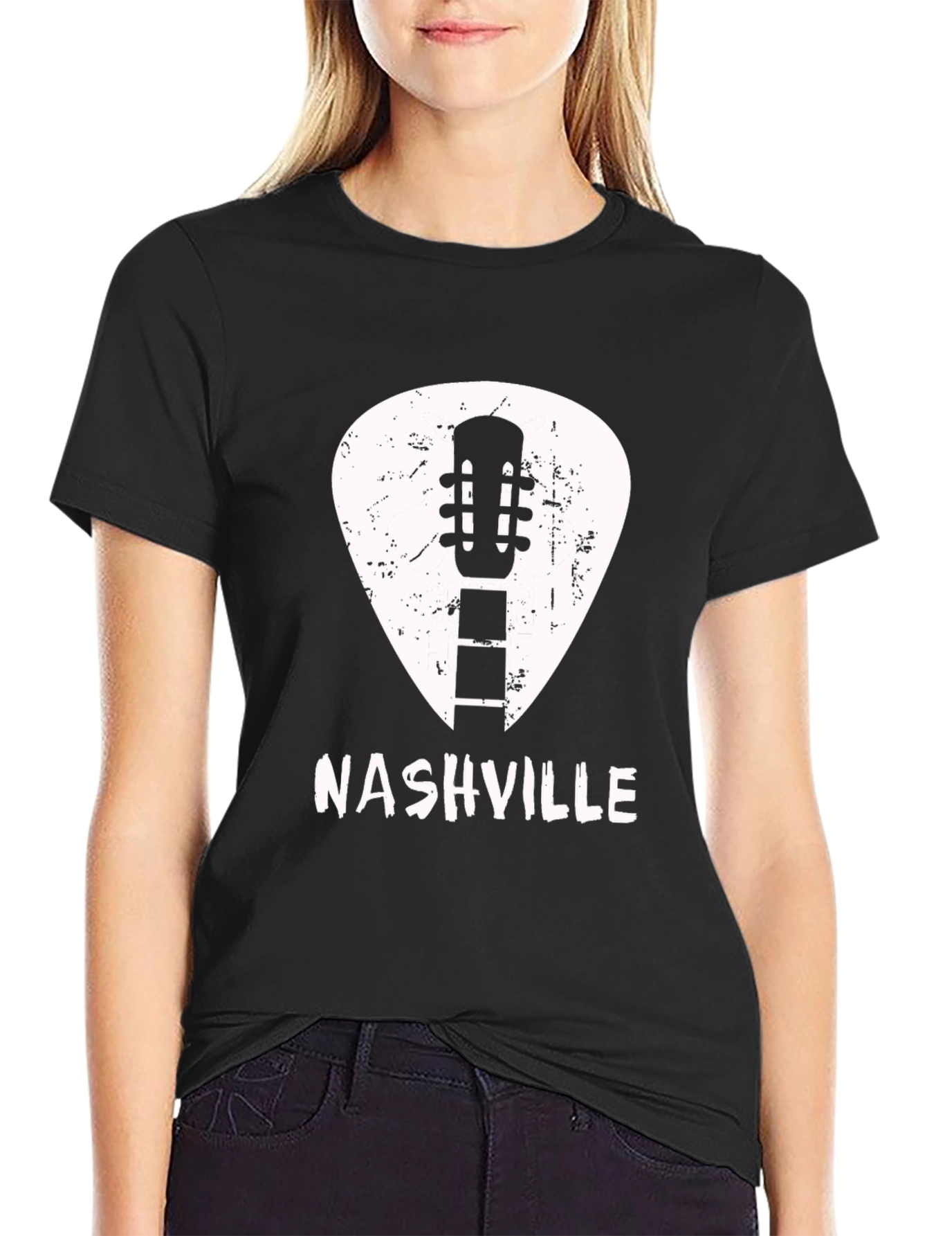 Nashville Guitar Pick Graphic Tee - Cool Music City Shirt