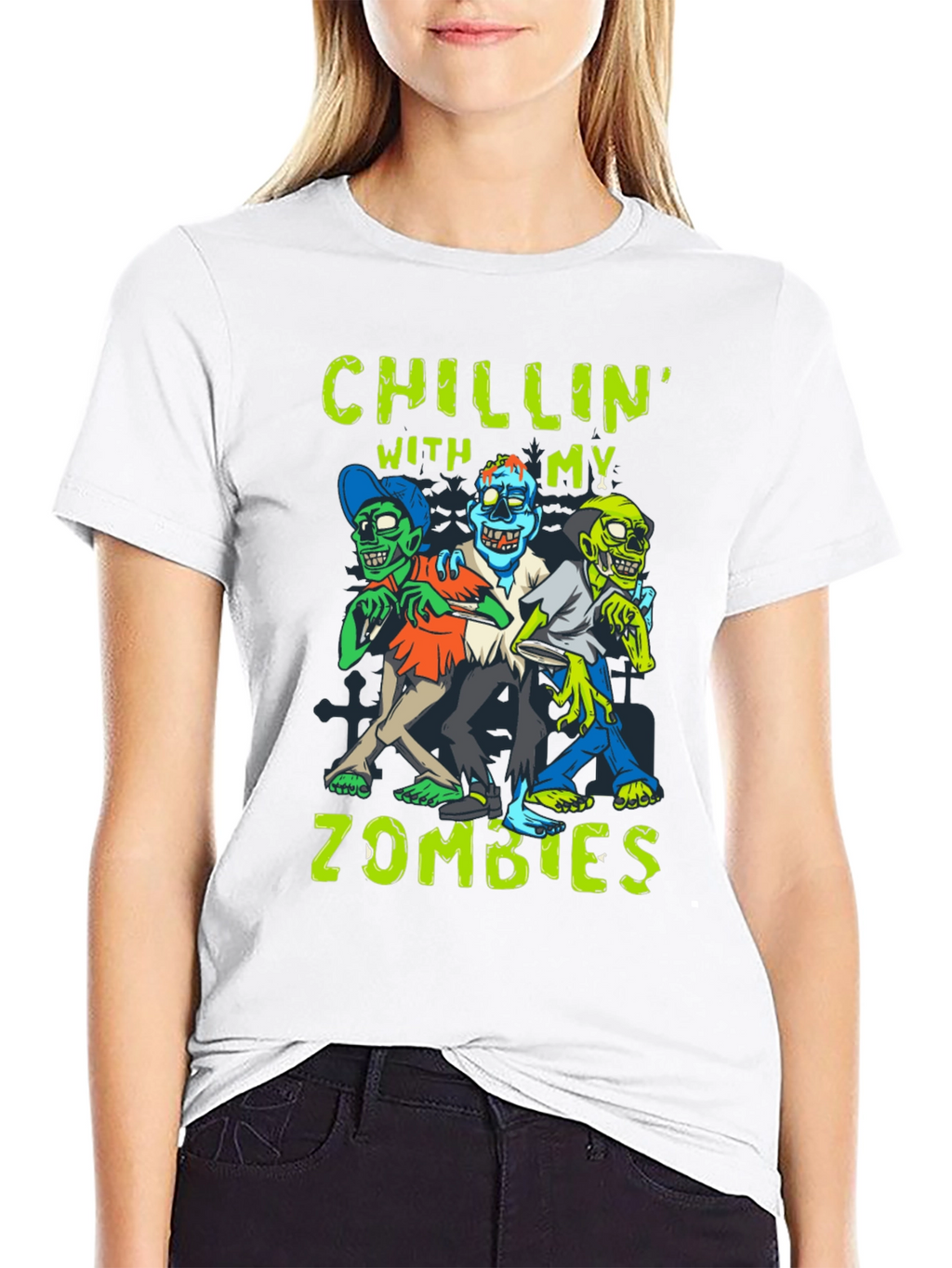Chillin With My Zombies Graphic T-Shirt