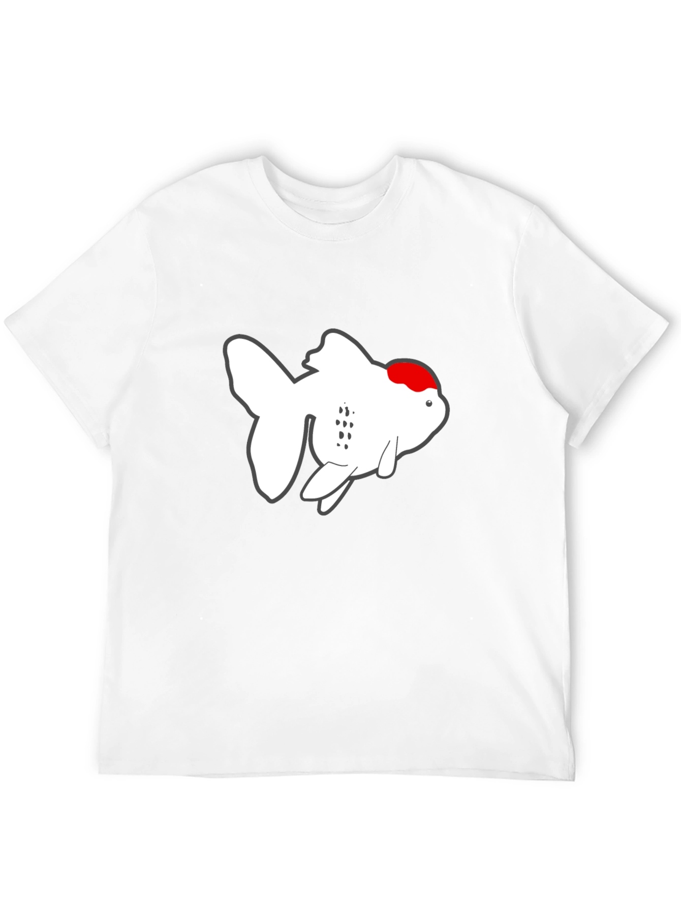 Cool Goldfish Graphic Tee - Black Cotton T-Shirt