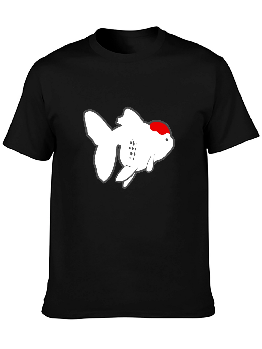 Cool Goldfish Graphic Tee - Black Cotton T-Shirt