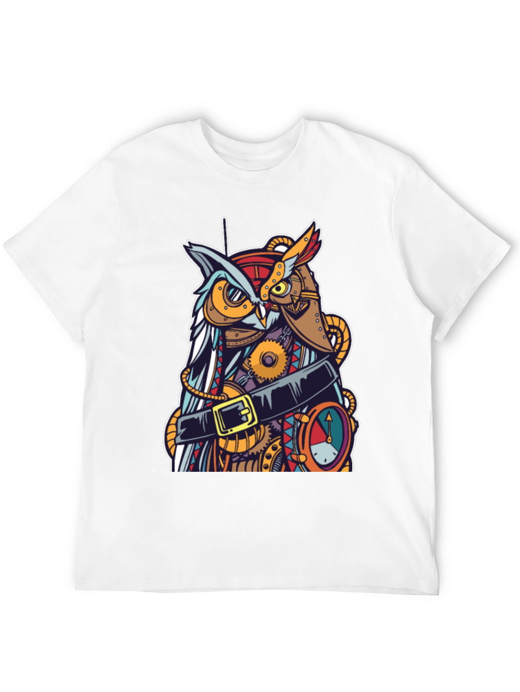 Steampunk Owl Graphic T-Shirt - Unique Design