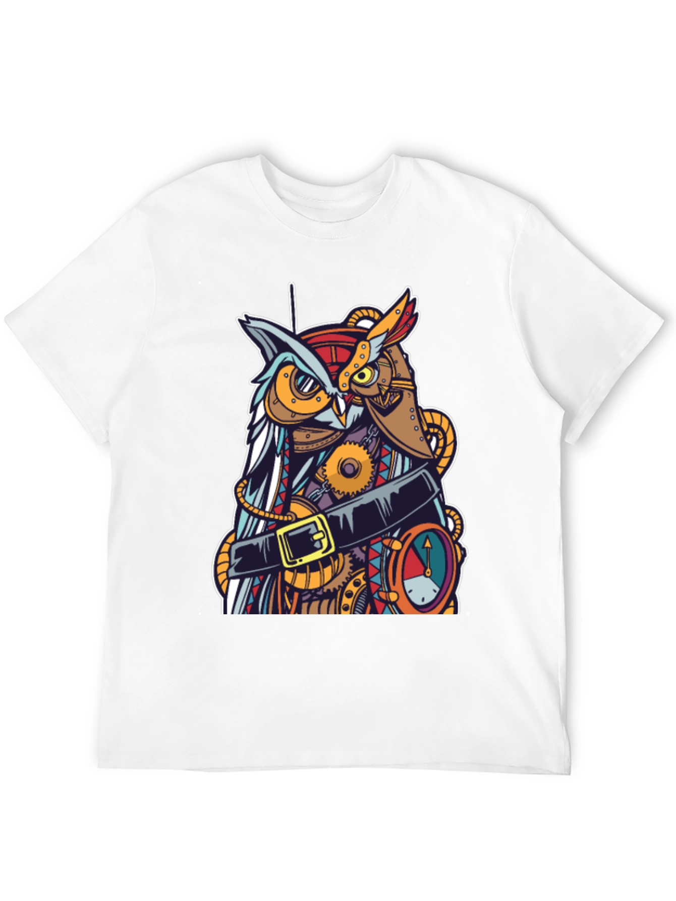 Steampunk Owl Graphic T-Shirt - Unique Design
