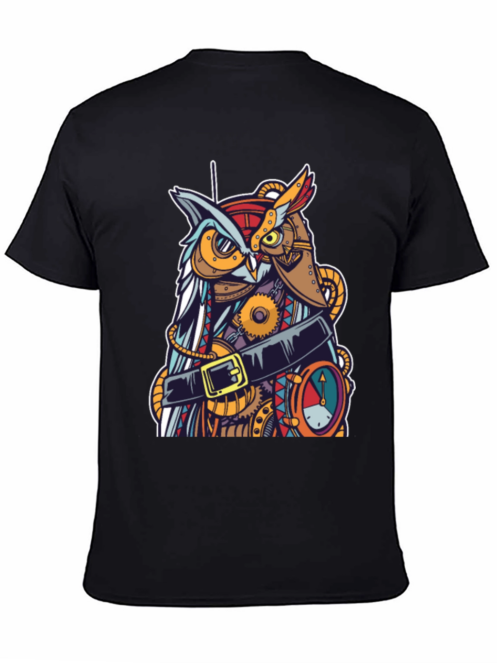 Steampunk Owl Graphic T-Shirt - Unique Design