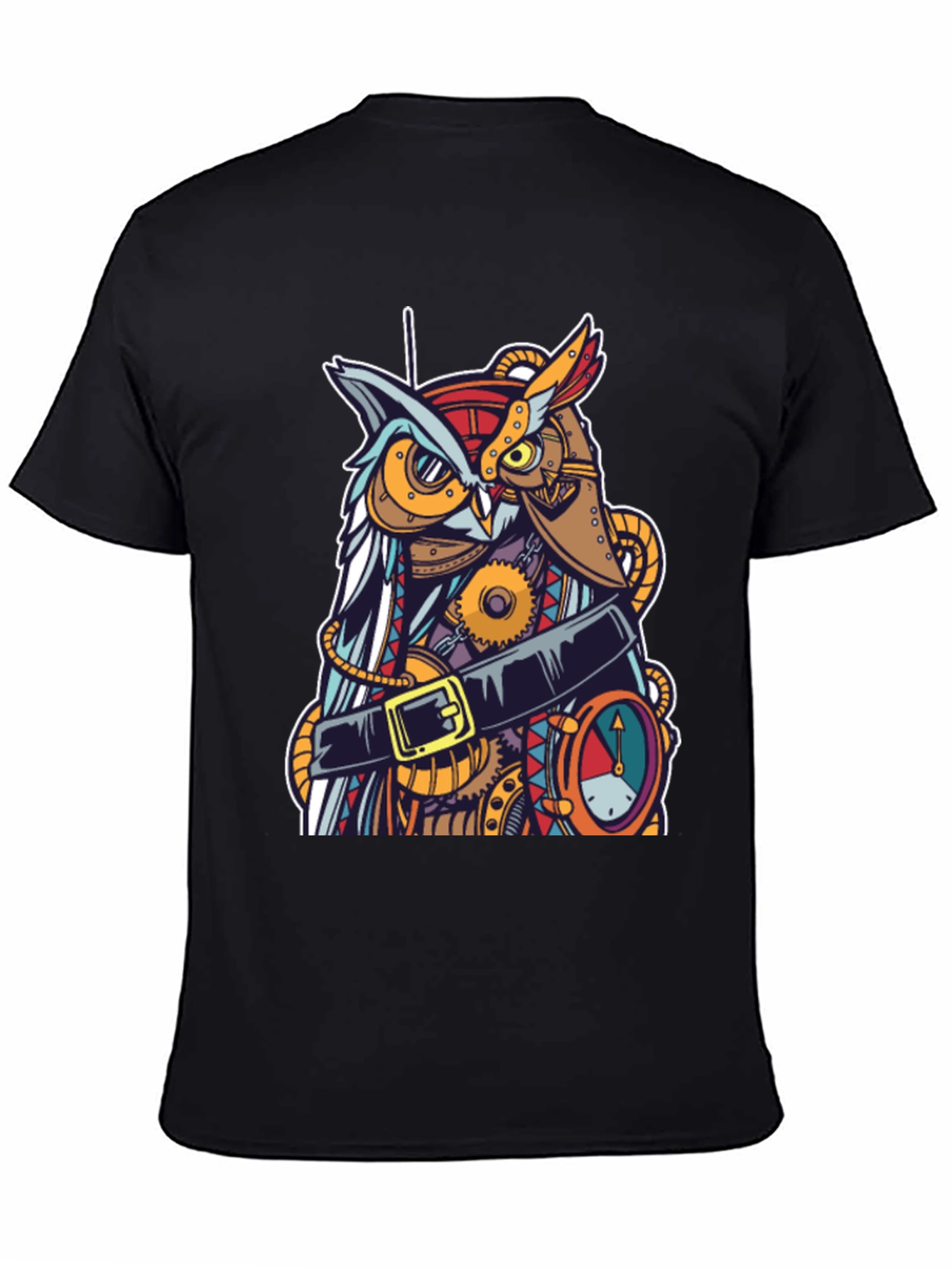Steampunk Owl Graphic T-Shirt - Unique Design
