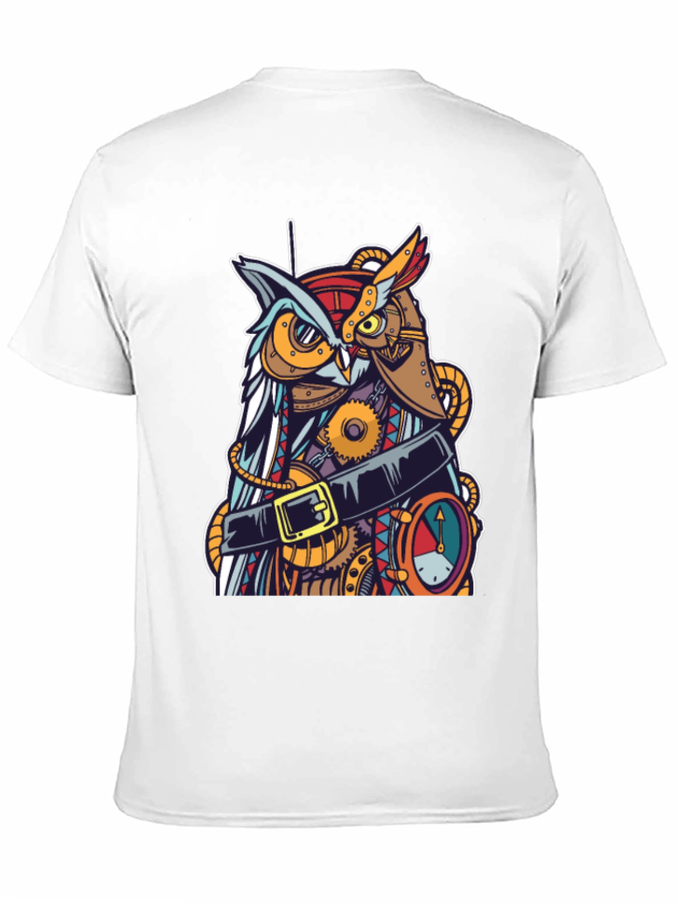Steampunk Owl Graphic T-Shirt - Unique Design
