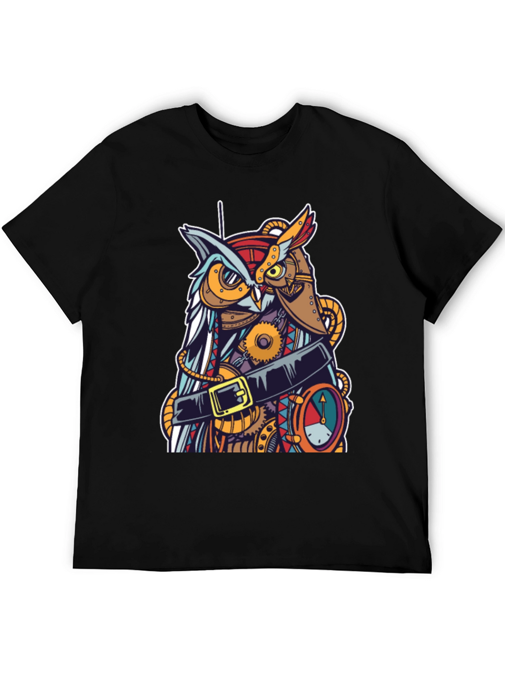Steampunk Owl Graphic T-Shirt - Unique Design