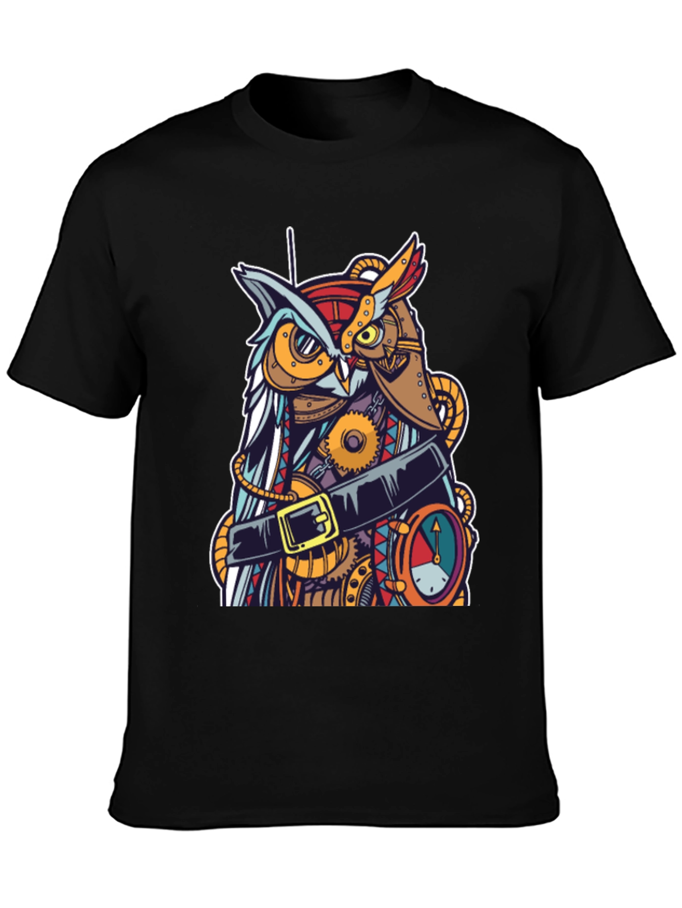 Steampunk Owl Graphic T-Shirt - Unique Design