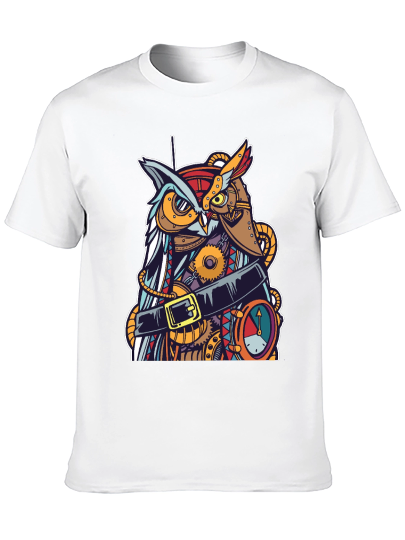 Steampunk Owl Graphic T-Shirt - Unique Design
