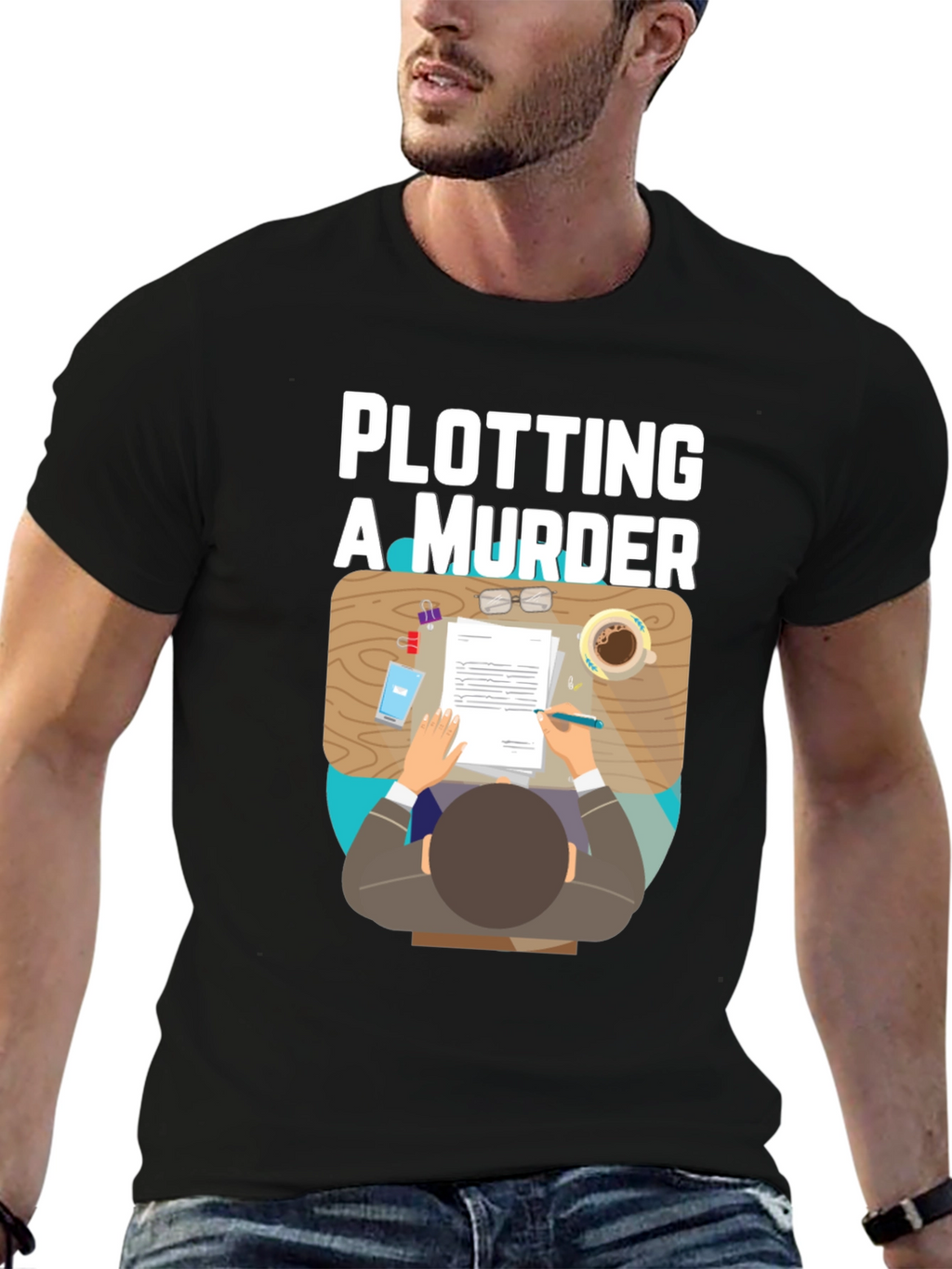 Plotting A Murder T-Shirt - Funny Novelty Tee