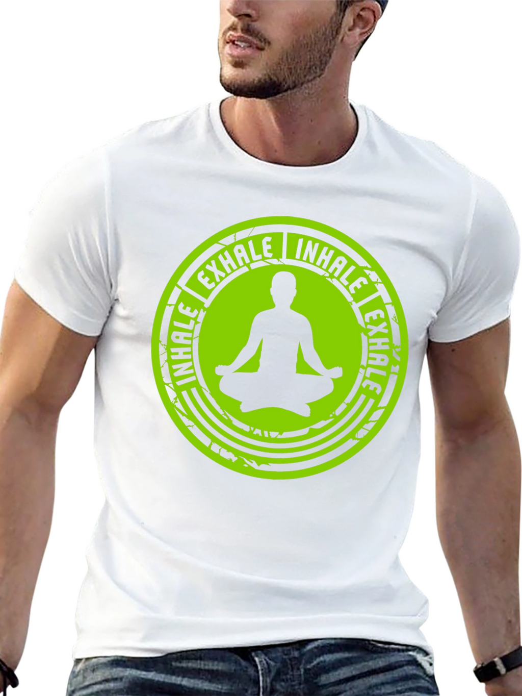 Yoga Meditation Inhale Exhale Black T-Shirt