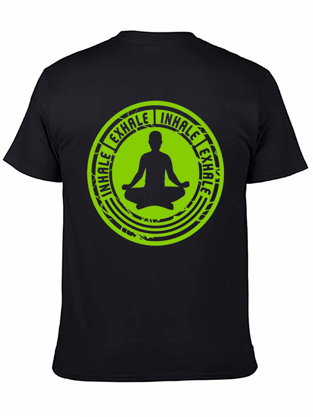 Yoga Meditation Inhale Exhale Black T-Shirt