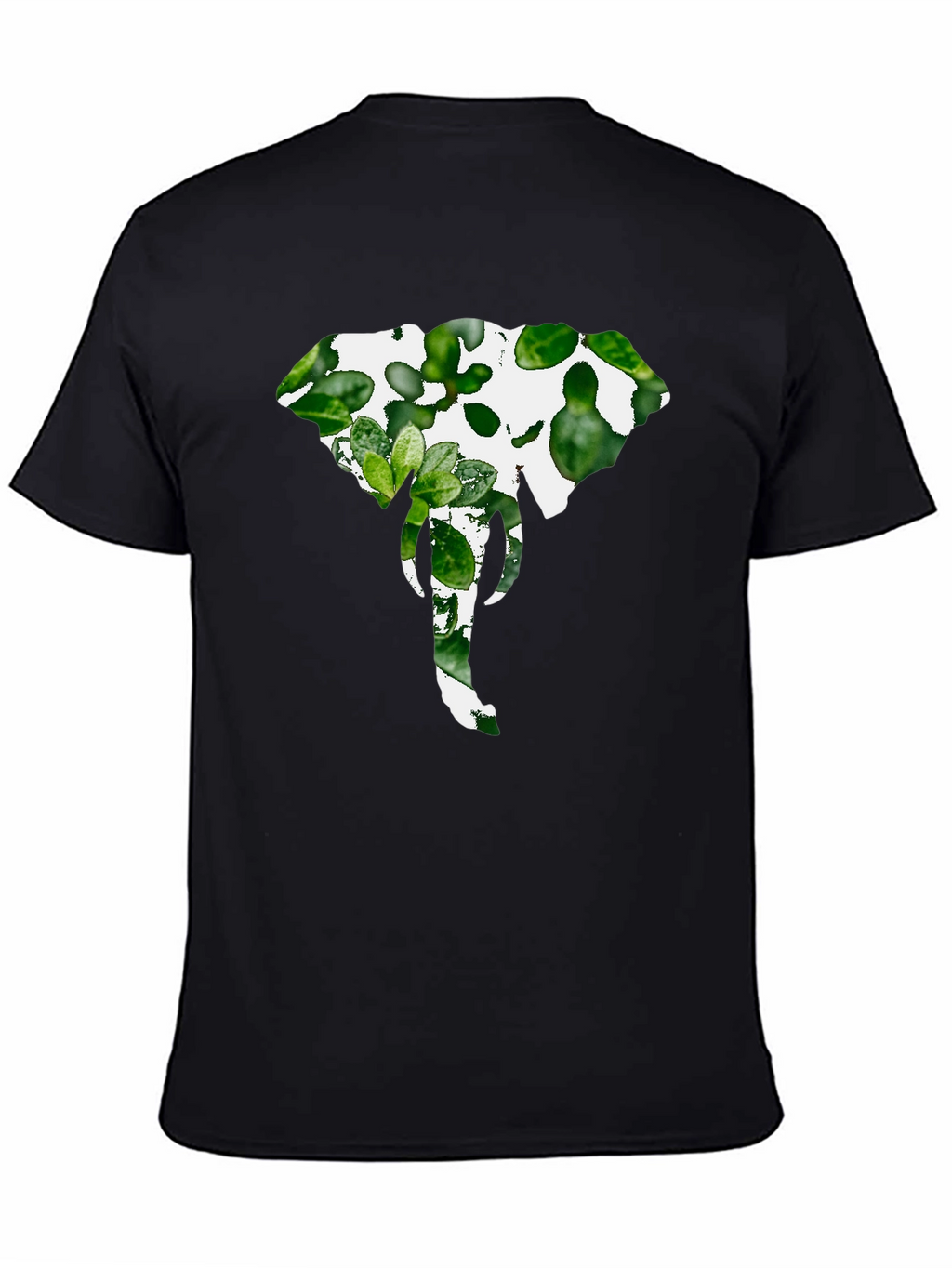 Elephant Plant Graphic Tee - Stylish Black Shirt