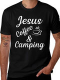 Jesus Coffee & Camping Black T-Shirt