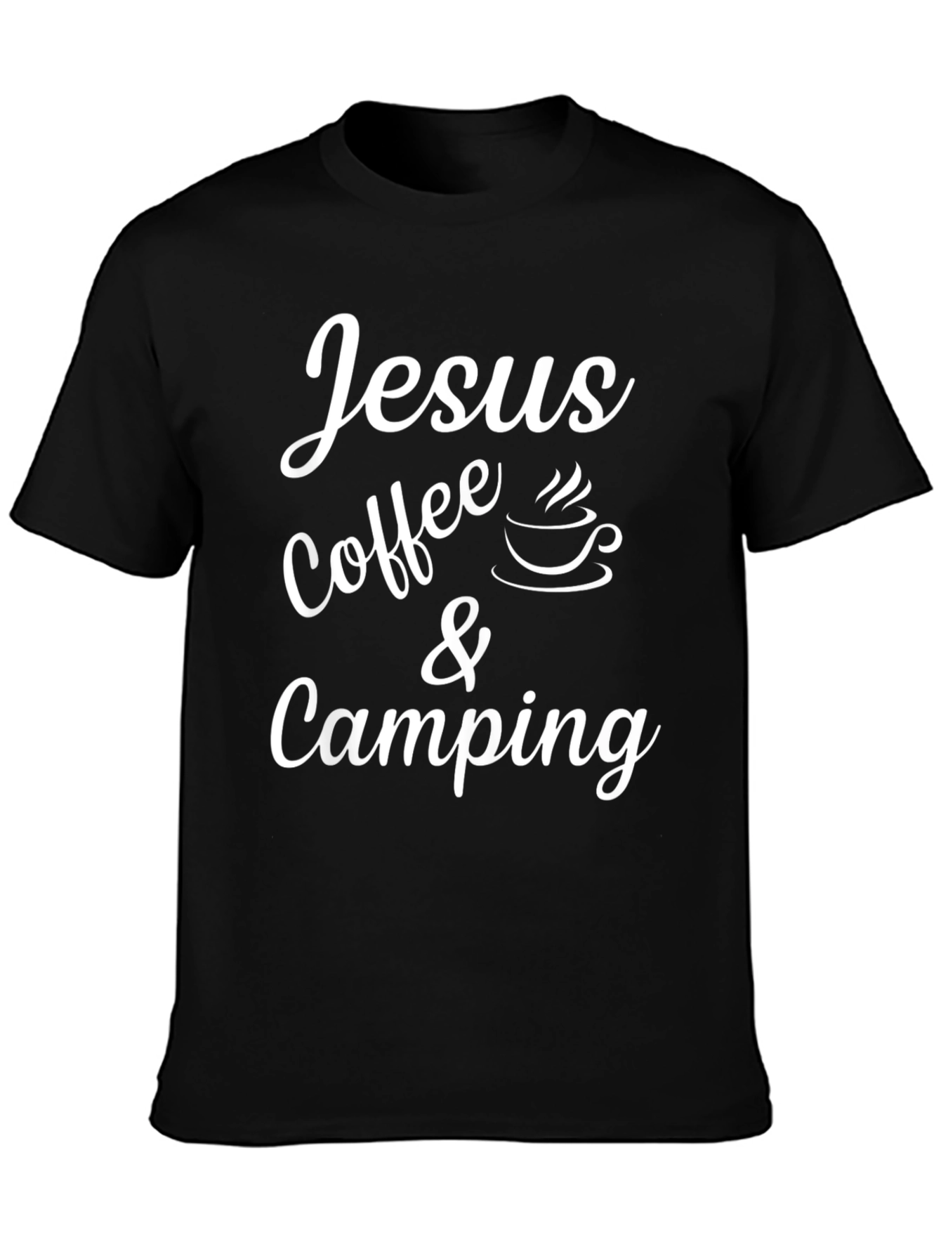 Jesus Coffee & Camping Black T-Shirt