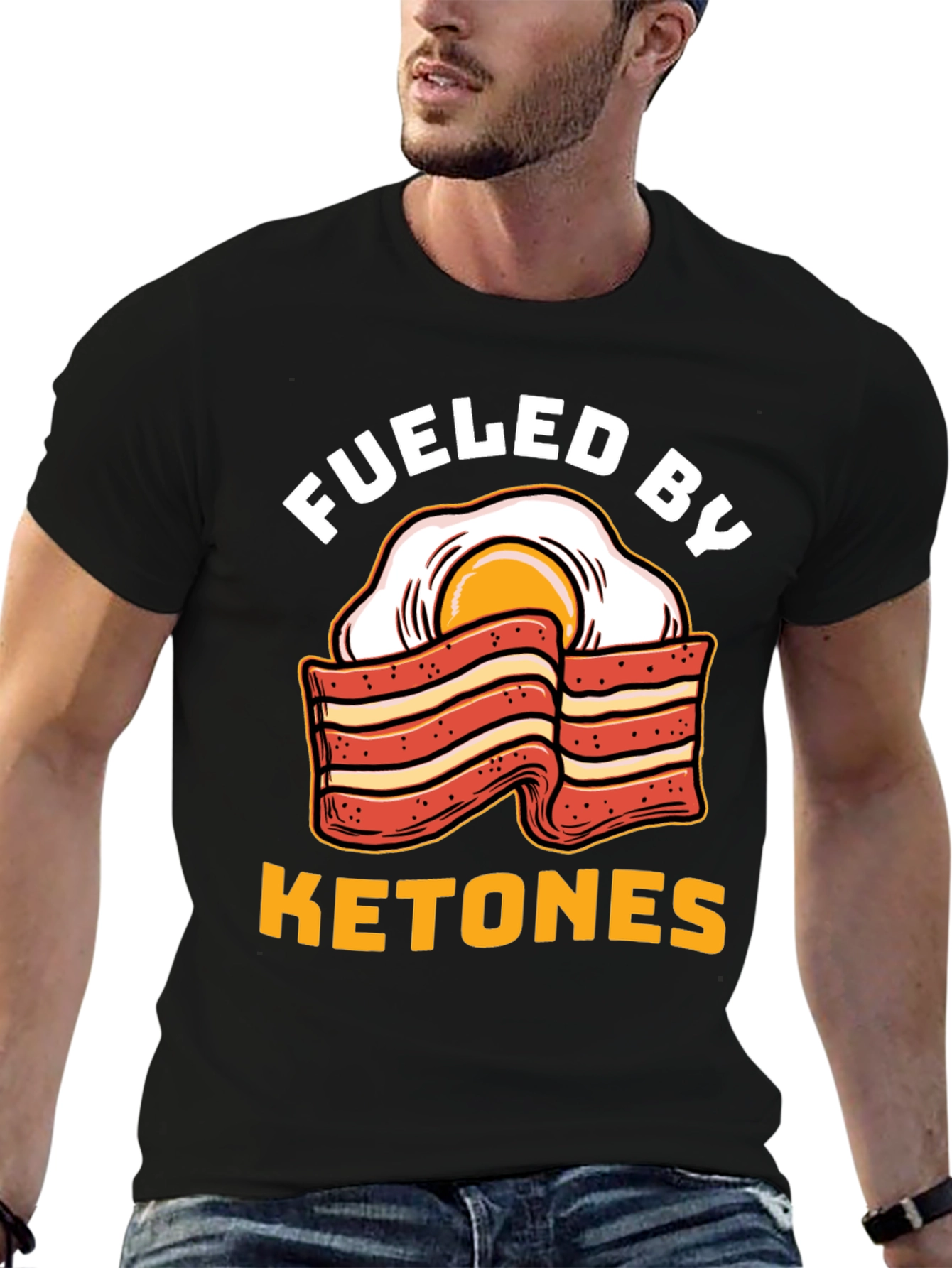 Funny Ketones Bacon & Egg Graphic T-Shirt