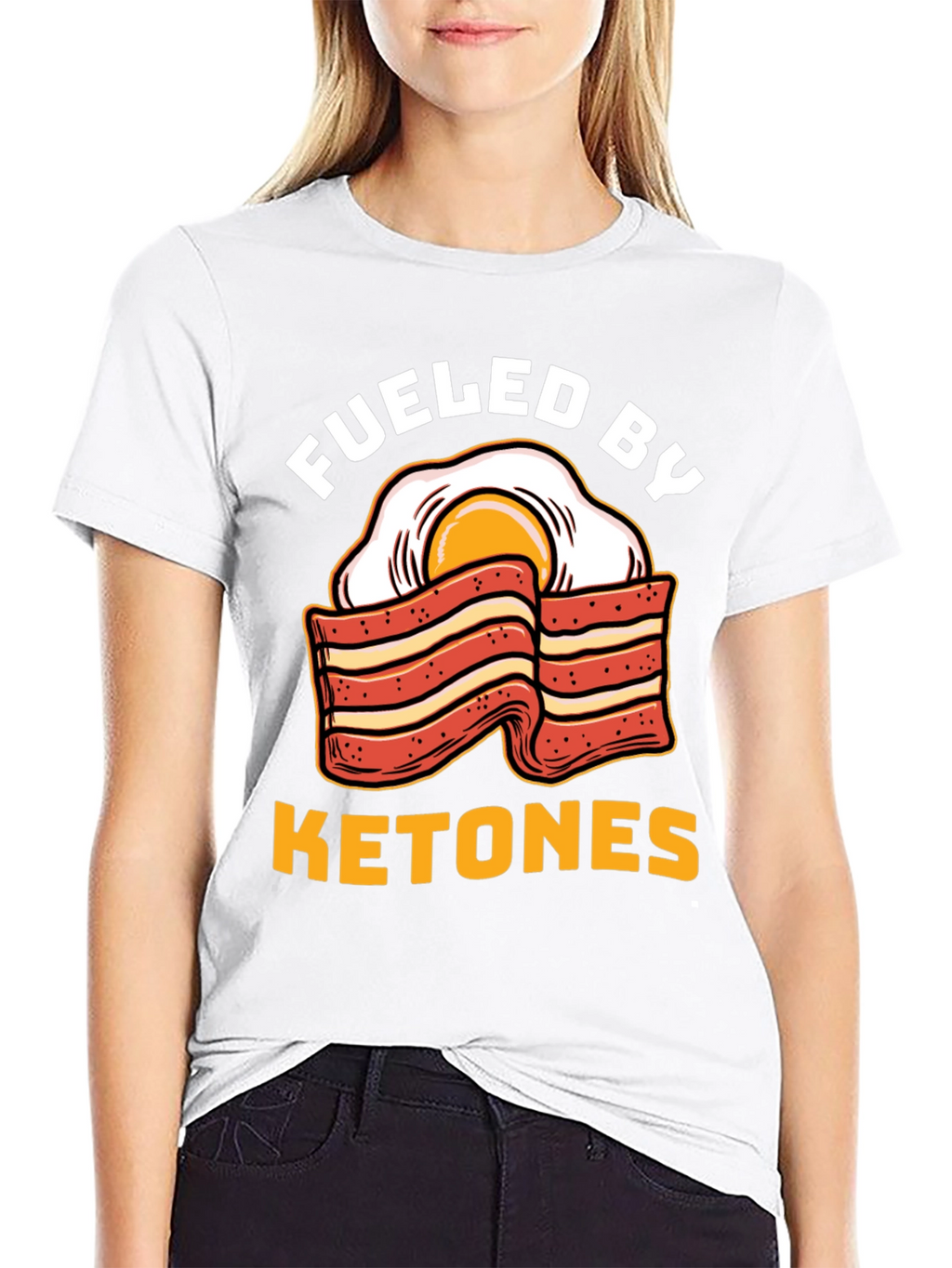Funny Ketones Bacon & Egg Graphic T-Shirt