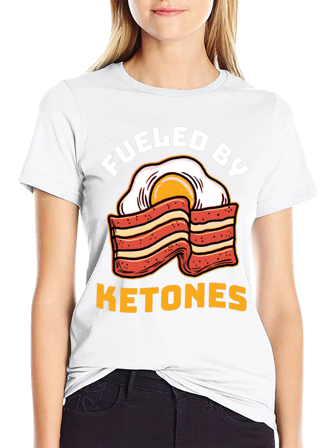 Funny Ketones Bacon & Egg Graphic T-Shirt