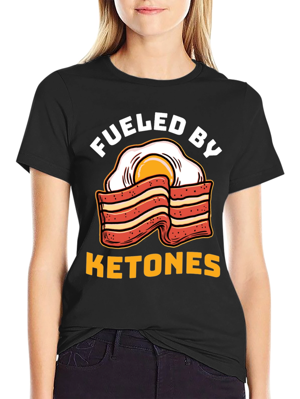 Funny Ketones Bacon & Egg Graphic T-Shirt