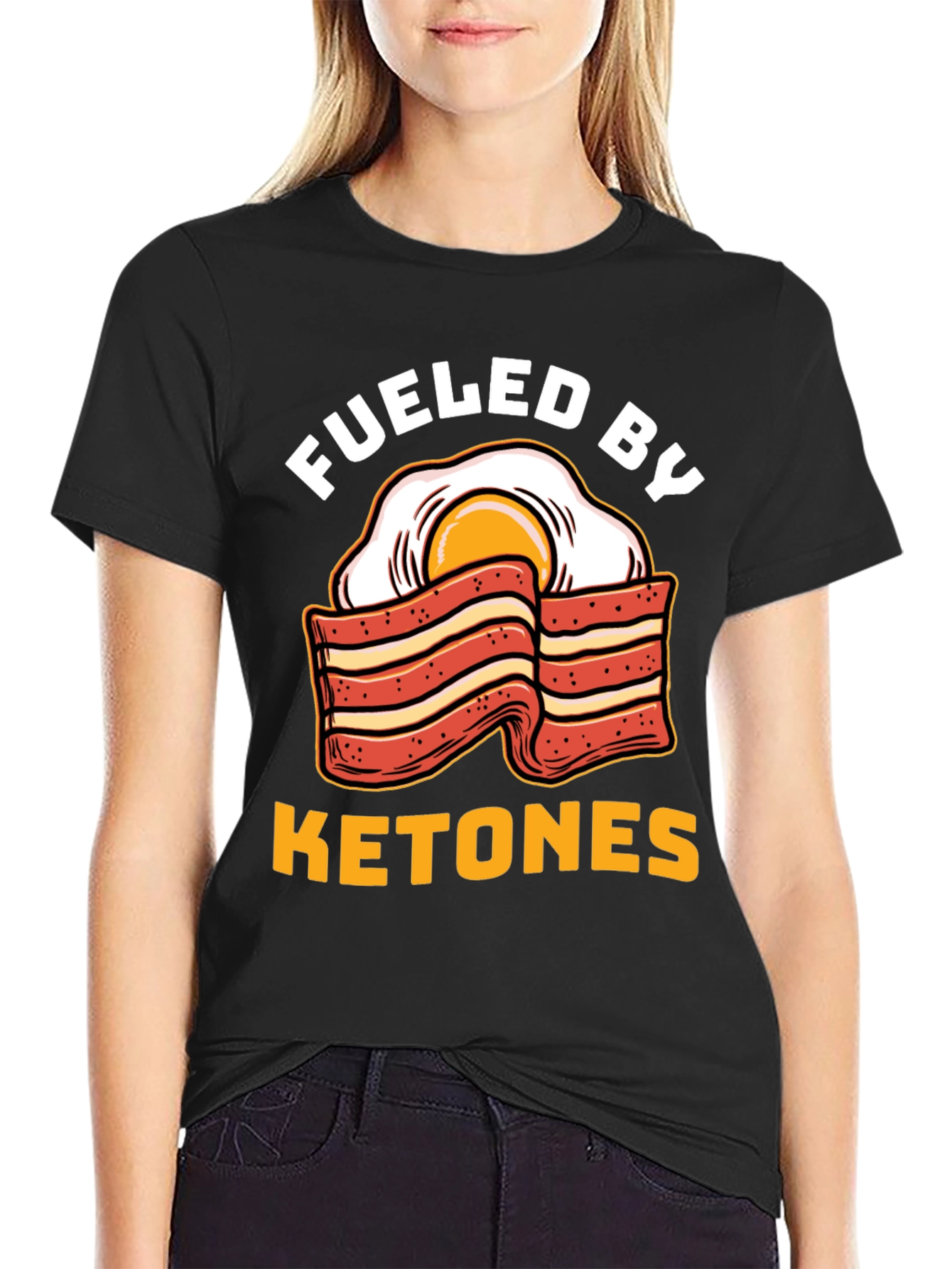 Funny Ketones Bacon & Egg Graphic T-Shirt