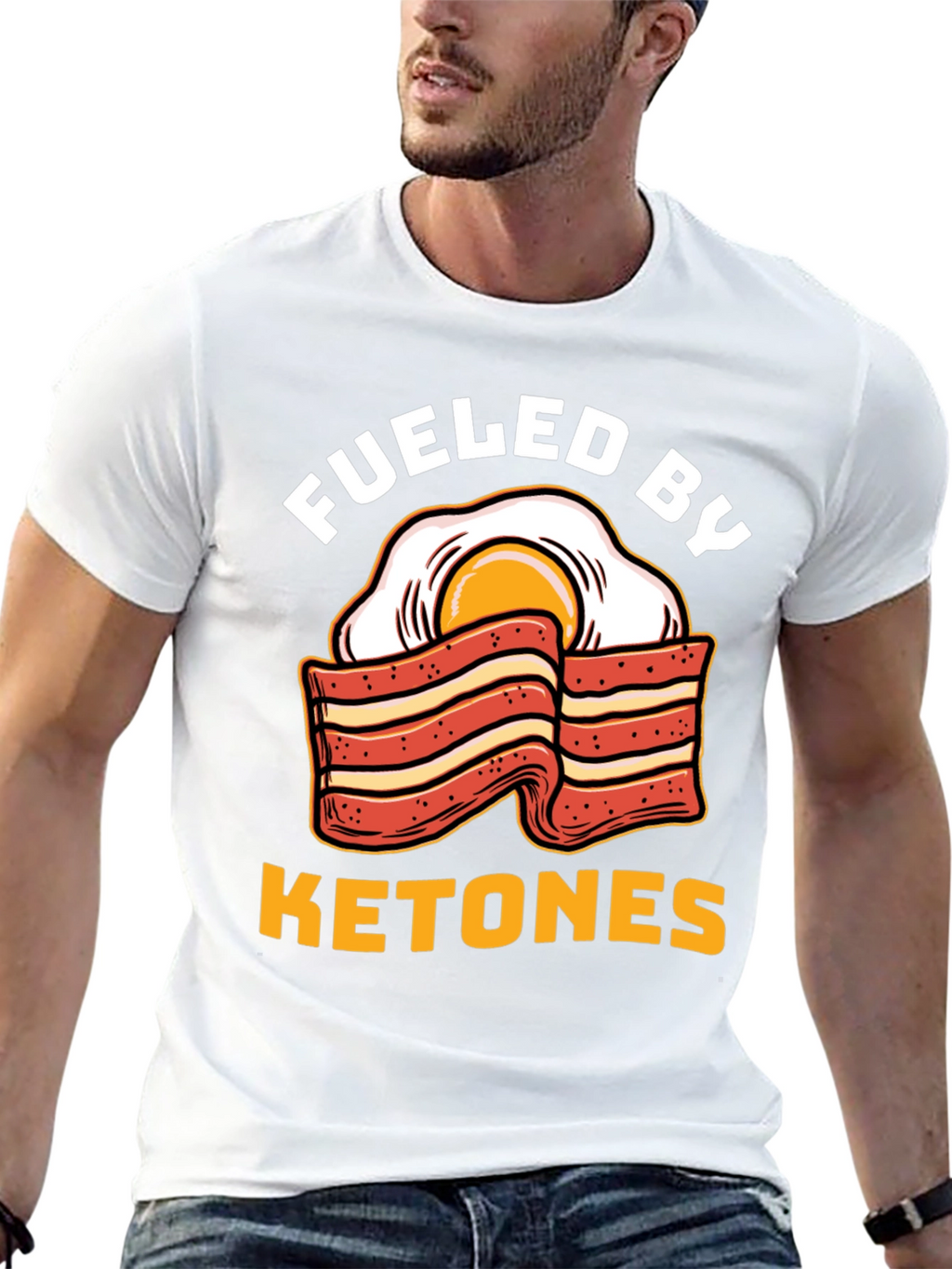 Funny Ketones Bacon & Egg Graphic T-Shirt