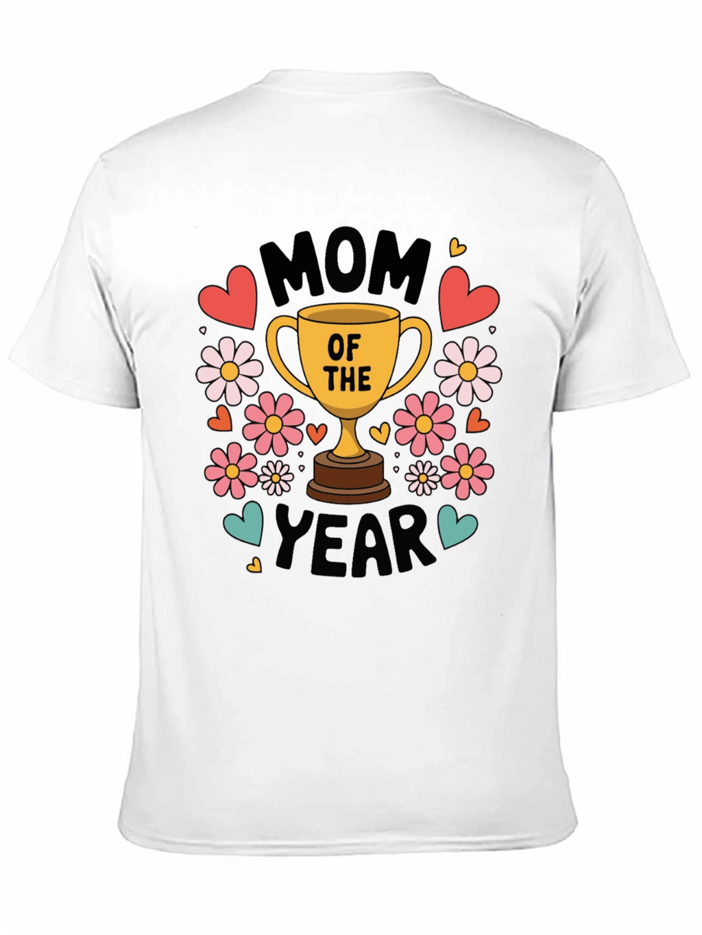 Mom of the Year Graphic T-Shirt - Black