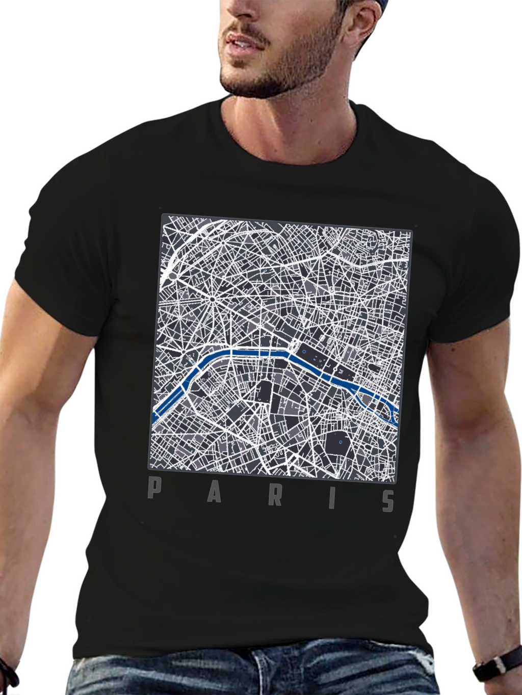 Paris Map T-Shirt - Stylish City Design