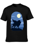 Winged Lion Graphic Tee - Black