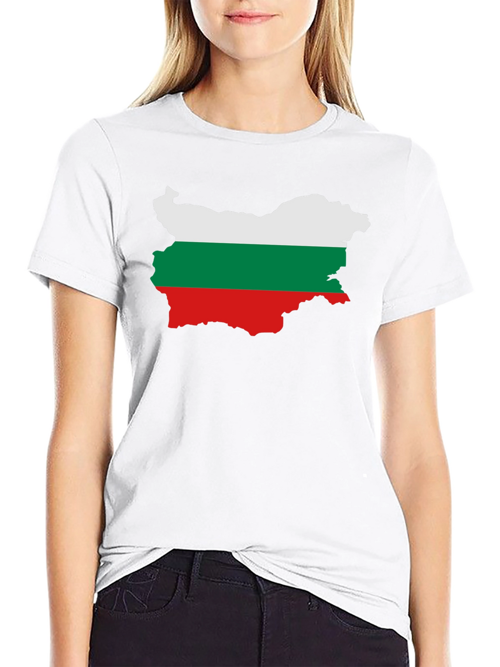 Bulgaria Flag Map Graphic Tee - Black Unisex T-Shirt