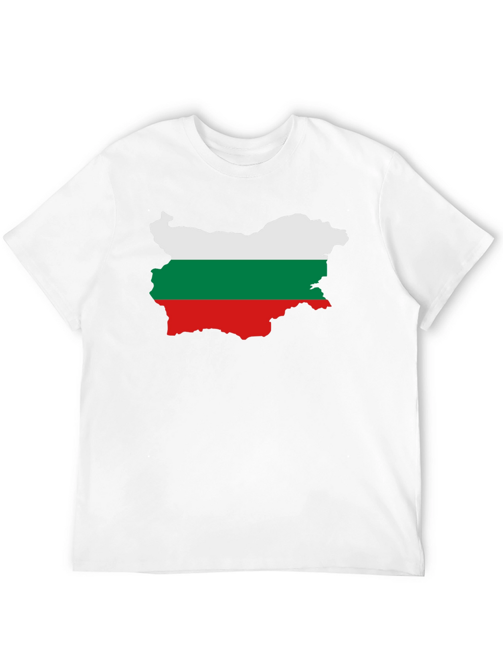Bulgaria Flag Map Graphic Tee - Black Unisex T-Shirt